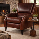 Windsor Aged Leather Recliner Chair - Vintage Cigar at Online8 Furniture Auckland NZ