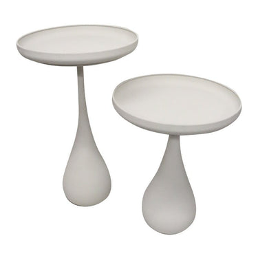 Windsor Bulb White Side Table - Set/2 at Online8 Furniture Auckland NZ