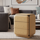 Winnie 3 Drawer Bedside - Oak/Black at Online8 Furniture Auckland NZ