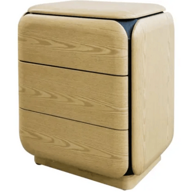 Winnie 3 Drawer Bedside - Oak/Black at Online8 Furniture Auckland NZ