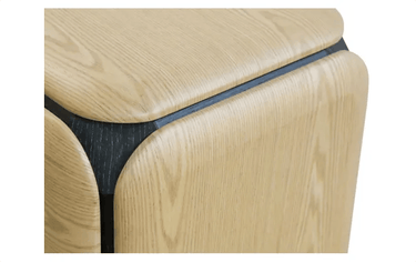 Winnie 3 Drawer Bedside - Oak/Black at Online8 Furniture Auckland NZ