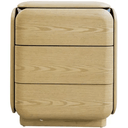 Winnie 3 Drawer Bedside - Oak/Black at Online8 Furniture Auckland NZ