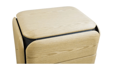 Winnie 3 Drawer Bedside - Oak/Black at Online8 Furniture Auckland NZ