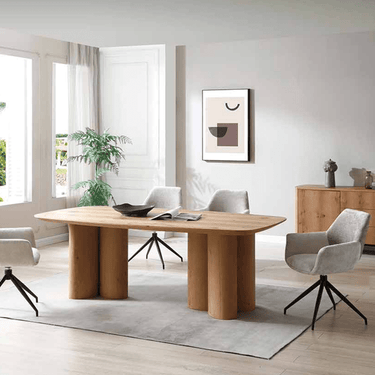 Winslow Dining Table with Pillar Legs - 2200 at Online8 Furniture Auckland NZ