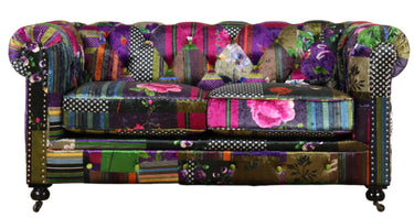 Winston Chesterfield Patchwork 2 Seater Sofa at Online8 Furniture Auckland NZ