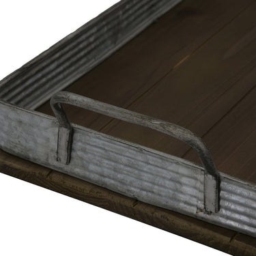 Wood/Metal Trays Set/2 at Online8 Furniture Auckland NZ