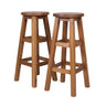 Wooden Bar Stool | Handcrafted Artisan Design - Set of 2 at Online8 Furniture Auckland NZ
