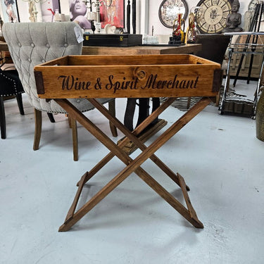 Wooden Butler Removable Tray on Foldable Stand at Online8 Furniture Auckland NZ