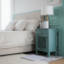 Wooden Carved Bedside Table at Online8 Furniture Auckland NZ