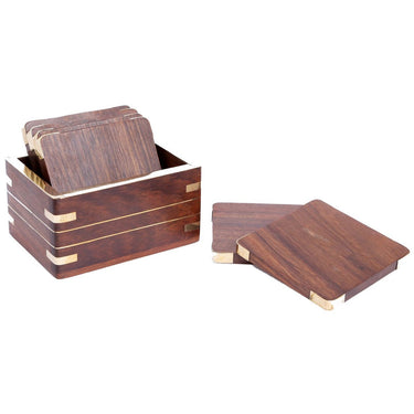 Wooden Coaster Set at Online8 Furniture Auckland NZ