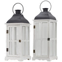 Wooden Lantern Set/2 at Online8 Furniture Auckland NZ