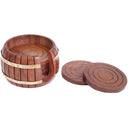 Wooden Round Coaster Set at Online8 Furniture Auckland NZ