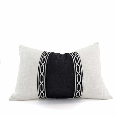 Yacht Cushion Cover - Black & White at Online8 Furniture Auckland NZ
