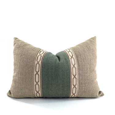 Yacht Cushion Cover - Mint / Natural at Online8 Furniture Auckland NZ