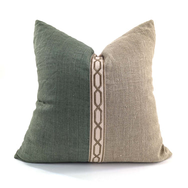 Yacht Cushion Cover - Mint/Natural at Online8 Furniture Auckland NZ