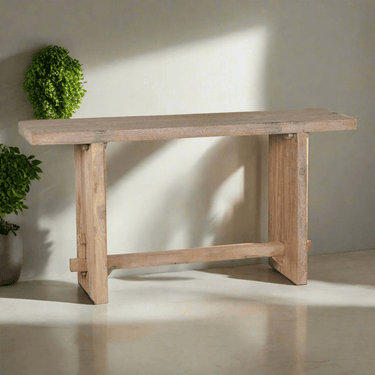 Yashar Rustic Teak Console Table at Online8 Furniture Auckland NZ