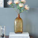 Yellow Glass Bottle Vase at Online8 Furniture Auckland NZ