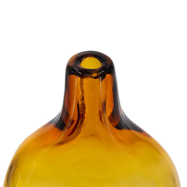 Yellow Glass Bottle Vase at Online8 Furniture Auckland NZ