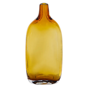 Yellow Glass Bottle Vase at Online8 Furniture Auckland NZ