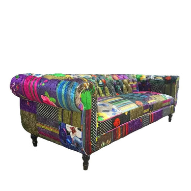 Yorkshire Chesterfield Patchwork 3 Seater Sofa at Online8 Furniture Auckland NZ
