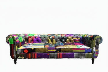 Yorkshire Chesterfield Patchwork 3 Seater Sofa at Online8 Furniture Auckland NZ