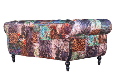 Yorkshire Leopard Patchwork 2 Seater Sofa at Online8 Furniture Auckland NZ