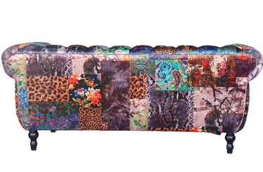 Yorkshire Leopard Patchwork 2 Seater Sofa at Online8 Furniture Auckland NZ