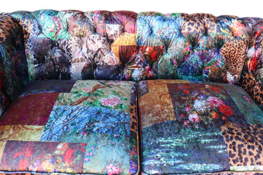 Yorkshire Leopard Patchwork 2 Seater Sofa at Online8 Furniture Auckland NZ