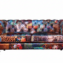 Yorkshire Leopard Patchwork 3-Seater Sofa at Online8 Furniture Auckland NZ