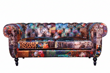 Yorkshire Leopard Patchwork 3-Seater Sofa at Online8 Furniture Auckland NZ