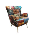 Yorkshire Patchwork Armchair - Leopard at Online8 Furniture Auckland NZ