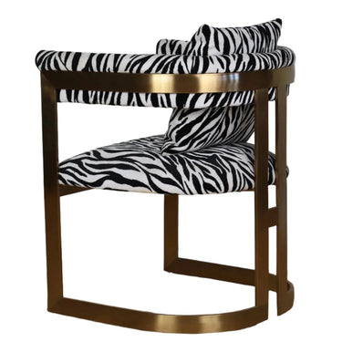 Zebra Print Accent Chair at Online8 Furniture Auckland NZ