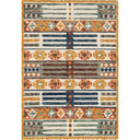 Zharah Rug ZR-08 in Santa Fe Spice, a hooked 100% wool rug with a bold statement pattern