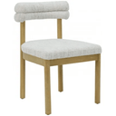 Zia Linen & Oak Dining Chair - Grey Fleck at Online8 Furniture Auckland NZ