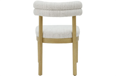 Zia Linen & Oak Dining Chair - Grey Fleck at Online8 Furniture Auckland NZ