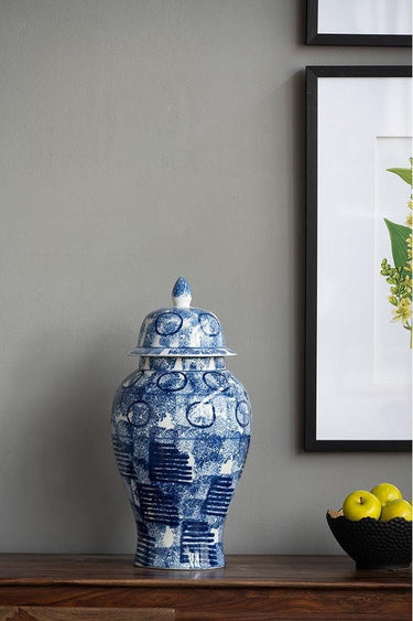 Abstract Pattern Lidded Jar at Online8 Furniture Auckland NZ