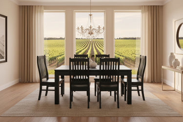 Ada Black Dining Suite - 4 Seater at Online8 Furniture Auckland NZ