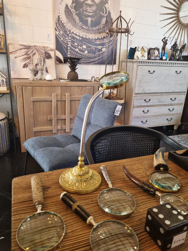 Aluminium & Brass Flexible Magnifier at Online8 Furniture Auckland NZ
