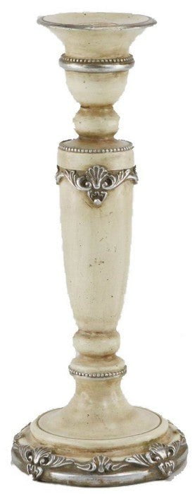 Antiqued Cream Candle Holder - Large at Online8 Furniture Auckland NZ