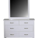 Asbel 6 Drawer Dressing Table with Mirror at Online8 Furniture Auckland NZ
