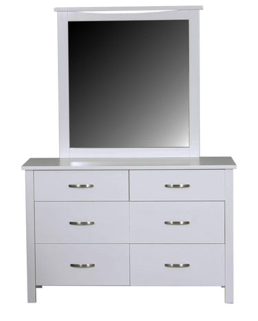 Asbel 6 Drawer Dressing Table with Mirror at Online8 Furniture Auckland NZ