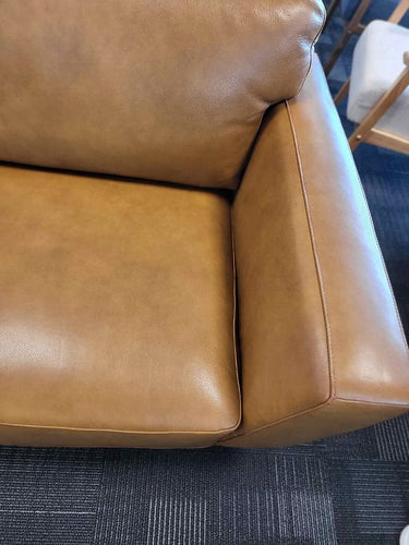 Aspen 2.5 Seat Leather Sofa - Tan at Online8 Furniture Auckland NZ