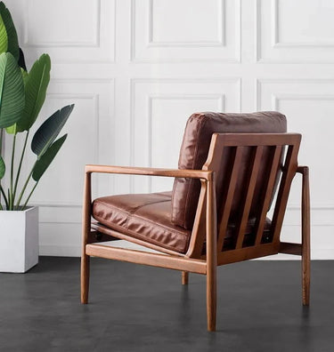 Bailey Leather Armchair - Saddle at Online8 Furniture Auckland NZ
