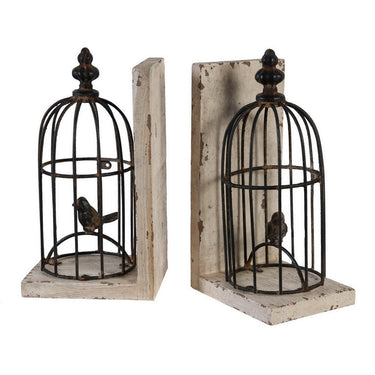Bird in Cage Bookends - Pair at Online8 Furniture Auckland NZ