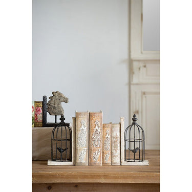 Bird in Cage Bookends - Pair at Online8 Furniture Auckland NZ