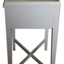 Bordeaux Bedside Table - White Poplar at Online8 Furniture Auckland NZ