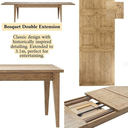 Bosquet Double Extension Dining Table - Rustic Light at Online8 Furniture Auckland NZ