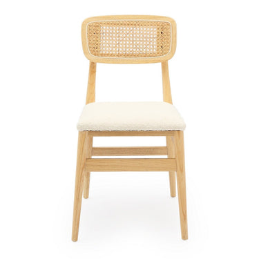 Boston Boucle & Rattan Dining Chair at Online8 Furniture Auckland NZ