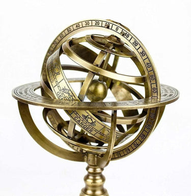 Brass Armillary Globe with Engravings at Online8 Furniture Auckland NZ