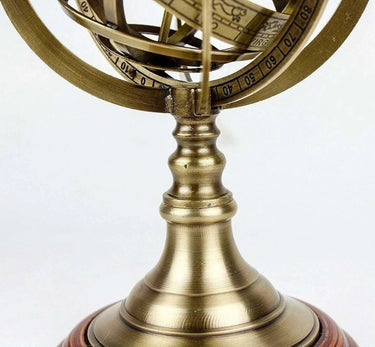 Brass Armillary Globe with Engravings at Online8 Furniture Auckland NZ